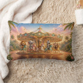 Coussin Rectangle Manège merveilleux de la jungle magique (Couverture)
