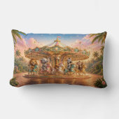 Coussin Rectangle Manège merveilleux de la jungle magique (Recto)