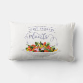 Coussin Rectangle Mangez plus de plantes frais motivation salade let (Verso)