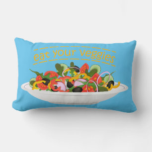 Coussin Rectangle Mangez vos Légumes Citer salade fraîche mélange bo