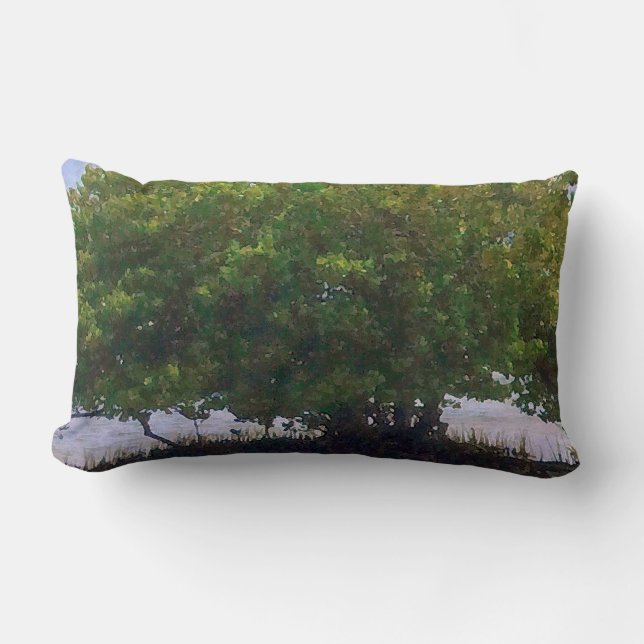Coussin Rectangle Mangrove dans le Golfe (Recto)