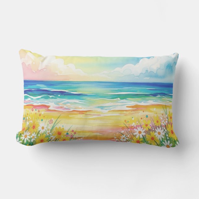 Coussin Rectangle Manta playa de mi vida  (Recto)