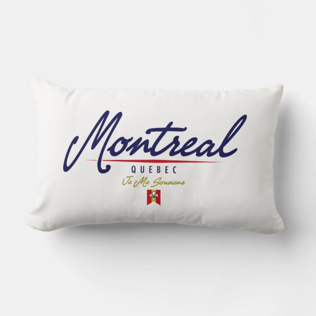 Coussin Rectangle Manuscrit de Montréal (Recto)