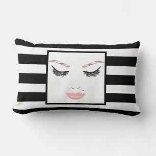 Coussin Rectangle Maquillage Visage Rose Gold Sourcils Lèvres Beauté