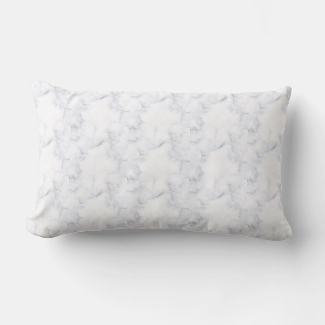 Coussin Rectangle Marbre Blanc Moderne (Recto)