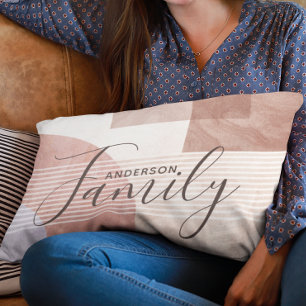 Coussin Rectangle Marbre géométrique moderne Abstrait Famille person