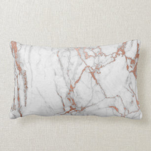 Coussin Rectangle Marbre gris blanc de charme de poudre de brosse de