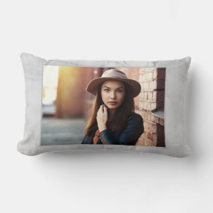 Coussin Rectangle marbre moderne élégant photo diplôme