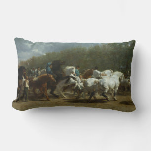 Coussin Rectangle Marché aux chevaux (par Rosa Bonheur)