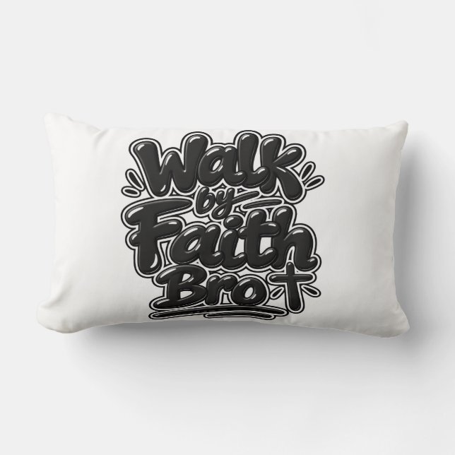 Coussin Rectangle Marche par la foi Frère (Recto)