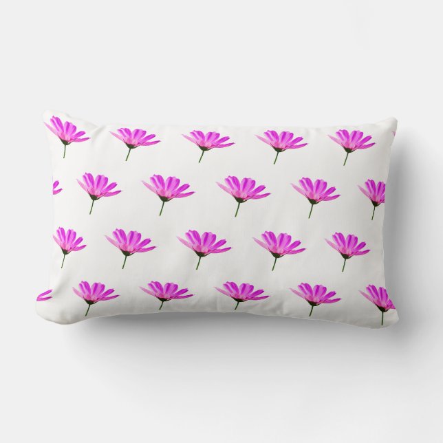 Coussin Rectangle Marguerite rose  (Recto)