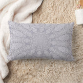 Coussin Rectangle Mariage blanc dentelle Mandala Kaleidoscope Abstra (Couverture)