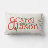Coussin Rectangle Mariage botanique personnalisé (Recto)