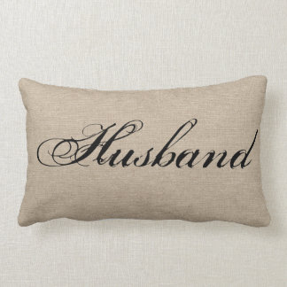 Coussin Rectangle Mariage chic rustique de jute de toile de jute de
