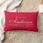Coussin Rectangle Mariage de couleur Arrière - plan modifiable M. et (Couverture)