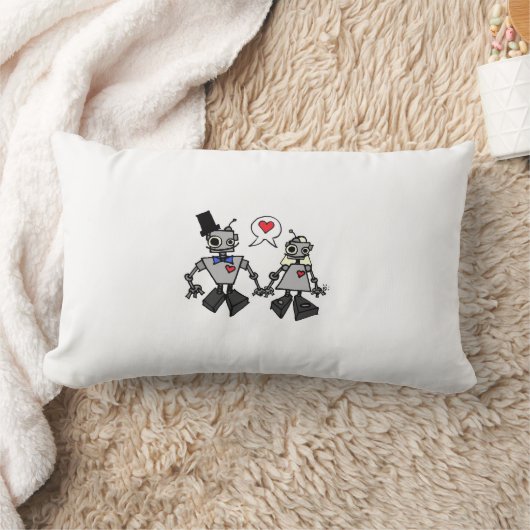 Coussin Rectangle Mariage de robot (Couverture)