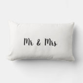 Coussin Rectangle mariage de style de texte simple blanc (Recto)