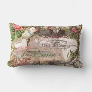 Coussin Rectangle Mariage élégant Antique Mariage Vintage