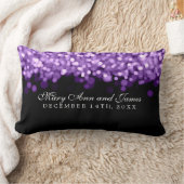 Coussin Rectangle Mariage élégant Favoriser les lumières violettes (Couverture)