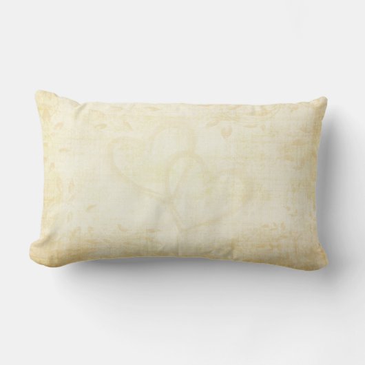 Coussin Rectangle Mariage papier vieilli vintage (Recto)
