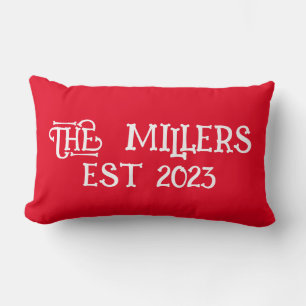 COUSSIN RECTANGLE MARIAGE PERSONNALISÉ ROUGE PERSONNALISÉ