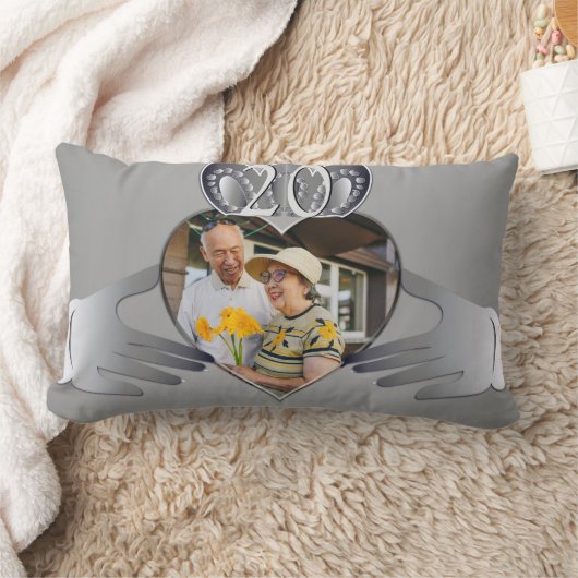 Coussin Rectangle Mariage photo Silvery Anniversaire Claddaugh Lumb (Couverture)