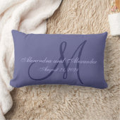 Coussin Rectangle Mariage pourpre de monogramme (Couverture)