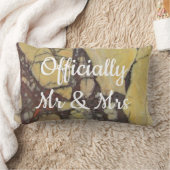 Coussin Rectangle Marié Épousée Pierre Précieuse Jaune Rouge Marbre (Couverture)