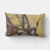 Coussin Rectangle Marié Époux Pierre Précieuse Jaune Rouge Marbre So (Verso)