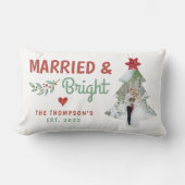 Coussin Rectangle Marié et brillant Mariage de Noël Jeu d'oreiller (Recto)