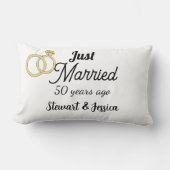 Coussin Rectangle Mariés il y a 50 ans anniversaire de mariage  (Recto)