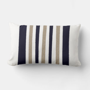 Coussin Rectangle Marine / Beige / Blancs