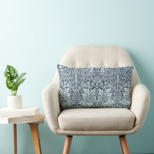 Coussin Rectangle Marine Blue White Rabbit William Morris