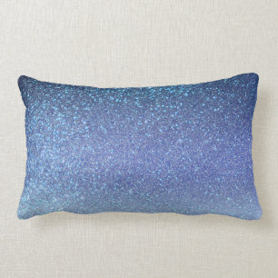 Coussin Rectangle Marine Pastel Blue Triple Parties scintillant Ombr