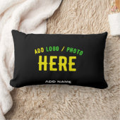 COUSSIN RECTANGLE MARQUE VERIFIEE NOIRE PERSONNALISABLE MODERNE ÉLÉG (Couverture)