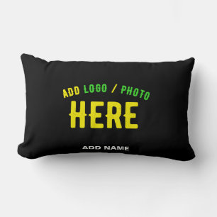 COUSSIN RECTANGLE MARQUE VERIFIEE NOIRE PERSONNALISABLE MODERNE ÉLÉG