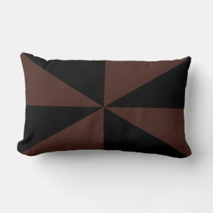 Coussin Rectangle Marron et noir Pinwheel