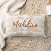 Coussin Rectangle Marron Tan Chinoiserie Nuage Nom (Couverture)