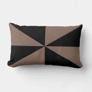 Coussin Rectangle Marron Taupe et Tourniquet Noir
