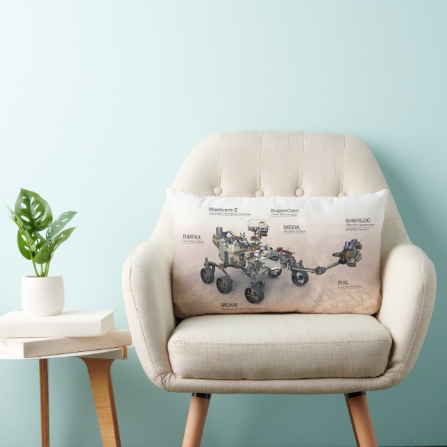 Coussin Rectangle Mars La Persévérance Rover Avec Instruments (Chaise)