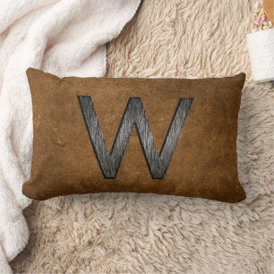 Coussin Rectangle Masculine élégante Personnalisée Monogramme Tan Br