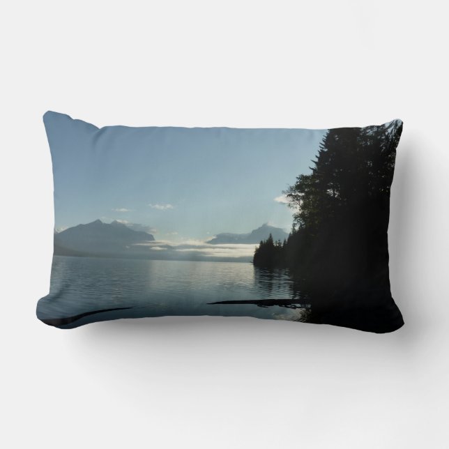 Coussin Rectangle Matin au lac McDonald dans le parc national des Gl (Recto)