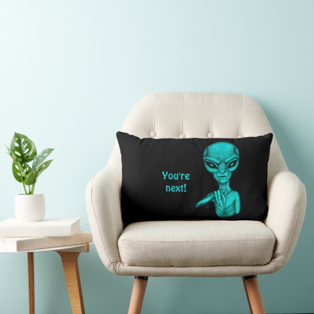 Coussin Rectangle Mauvais Alien, Tu es le prochain ! (Chaise)