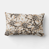 Coussin Rectangle Maximalist Sepia Flowers  (Verso)