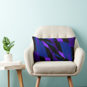 Coussin Rectangle Mazipoodles Abstraction Perspective Black Indigo