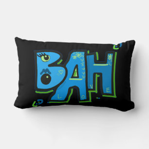 Coussin Rectangle Mazipoodles Bah Humbug Aimer Vert Bleu Noir