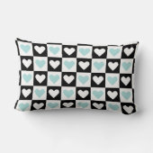 Coussin Rectangle Mazipoodles Coeurs Résumé Canard Oeuf Bleu Mini (Verso)