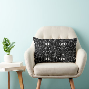 Coussin Rectangle Mazipoodles Neuro Art - Noir Blanc