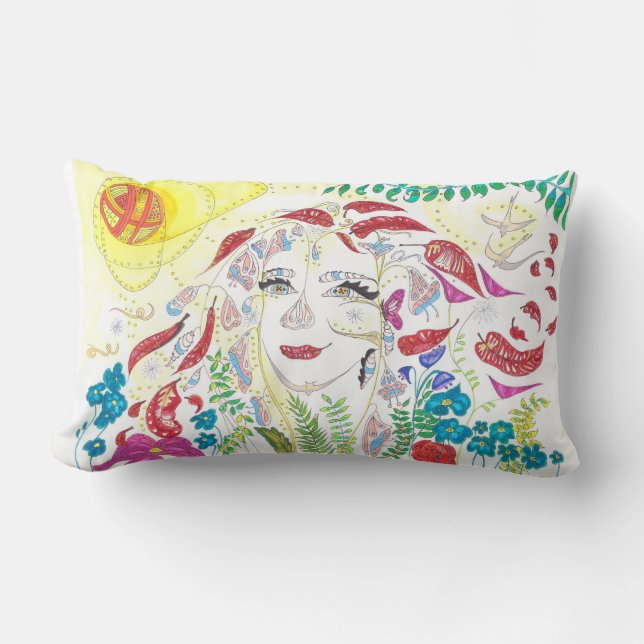 Coussin Rectangle Medilludesign - expansion de conscience (Recto)