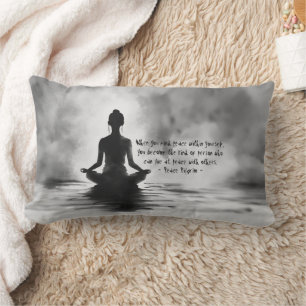 Coussin Rectangle Méditation Yoga Instructeur Lotus Pose Peinture à